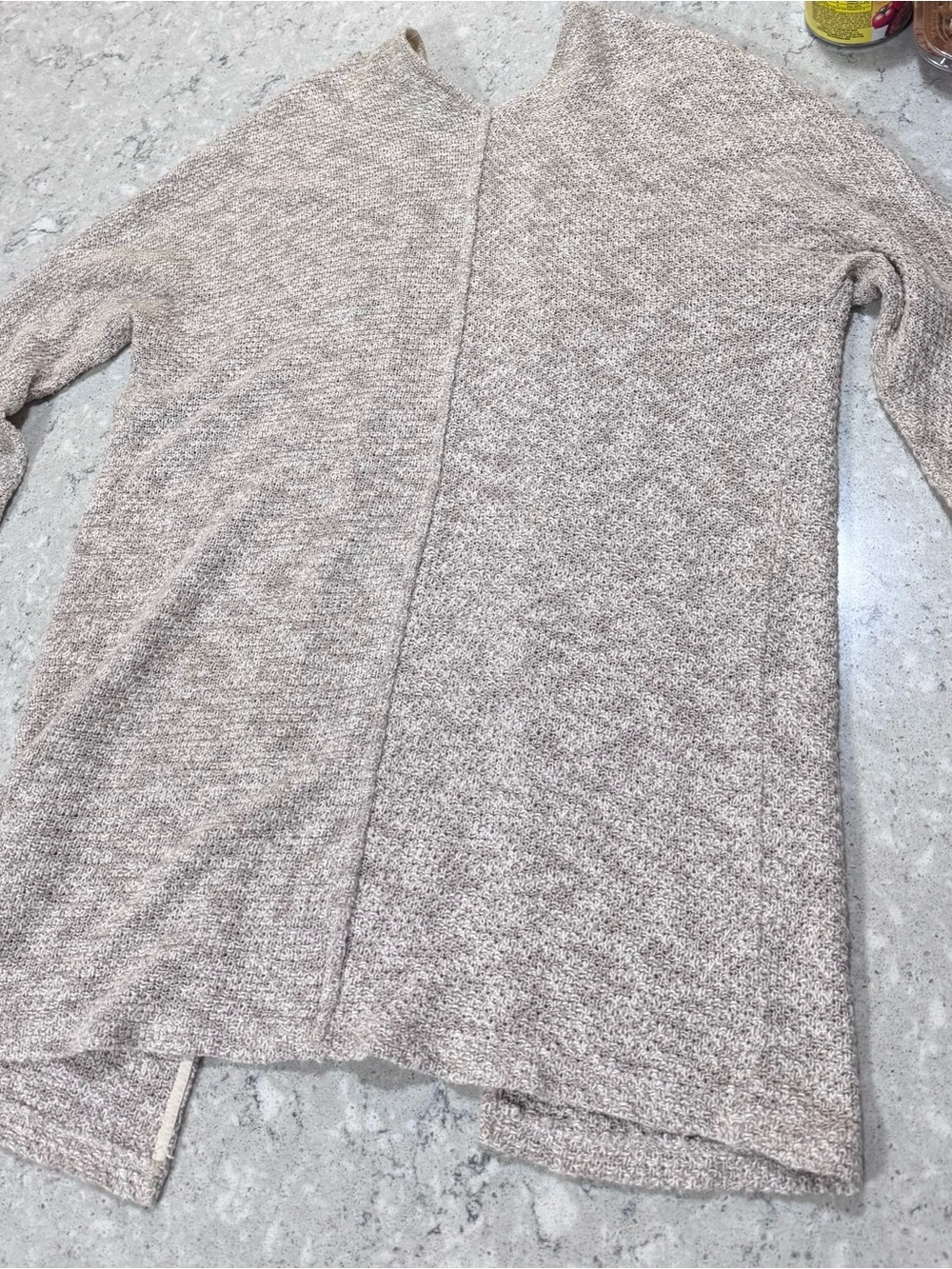 American Eagle Outfitters Taupe Open Front Knit Cardigan-extra small-medium fit - Picture 2 of 4
